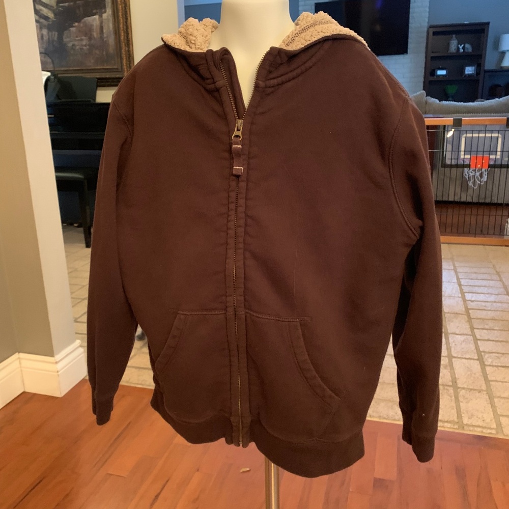Boys M 10-12 Lands End Zip Front Hoodie